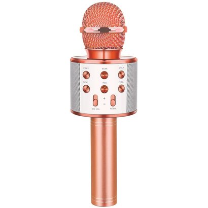 Wireless Bluetooth Karaoke Microphone,3 in 1 Portable Handheld Karaoke Mic Speaker Machine, Pink