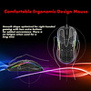 Cryo-PC Cryo-PC Hive RGB Gaming Mouse 8 Button with 6651B Sensor, 6400dpi, Paracord Cable