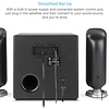 Cyber Acoustics Cyber Acoustics CA-3908 2.1 Stereo 46W RMS Speaker System with 6.5" Subwoofer and Control Pod - Computer and Home Audio Set with 3.5mm AUX Input for Cellphone, Tablet, Desktop, Laptop, or Gaming