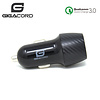 Gigacord Gigacord USB & Type-C USB-C Car Auto Charger 3.4A 18W QC3.0, Carbon