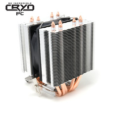 Cryo-PC Cryo-PC CPU Cooler RGB LED 4-Pin 92mm Fan 6-Heatpipes AMD Intel Compatible Easy Installation