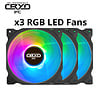 Cryo-PC Cryo-PC LC360 360mm Water Liquid Cooling Cooler Radiator with x3 120mm LED Rainbow Lighting Case Fan CPU Cooler (Rainbow)