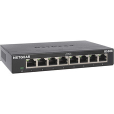 Netgear NETGEAR 8-Port Gigabit Ethernet Unmanaged Switch (GS308) - Home Network Hub, Office Ethernet Splitter, Plug-and-Play, Fanless Metal Housing, Desktop or Wall Mount