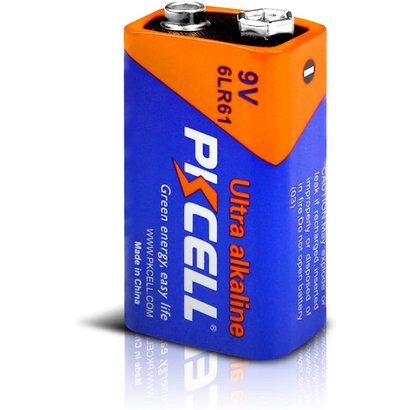 PKCELL Ultra 9V 6LR61 Alkaline Battery, Blister Card