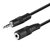 Stereo Extension Cable, 3.5mm Male Female Straight (Choose Length)