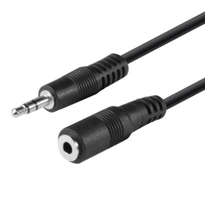 Stereo Extension Cable, 3.5mm Male Female Straight (Choose Length)