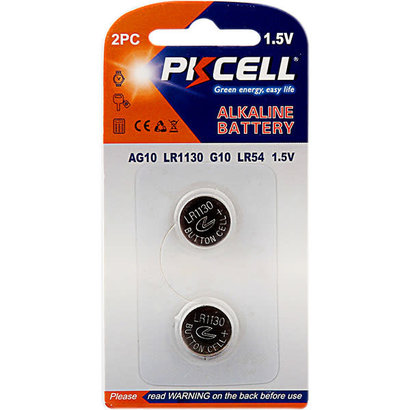 PKCELL AG10 1.5V Alkaline Button Cell Battery (Choose Quantity)