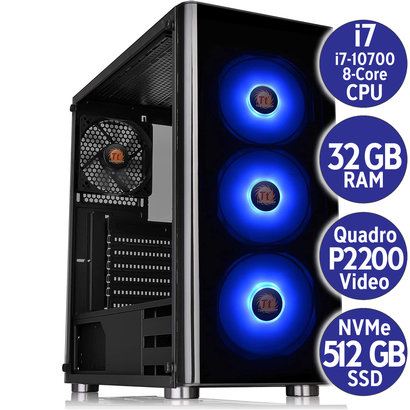Cryo-PC Cryo-PC V200 Custom PC i7-10700, 32GB RAM, 512GB M.2, Quadro P2200, 850W PSU, Windows 10 Pro