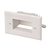 Easy Mount Recessed Low Voltage Cable Plate, White