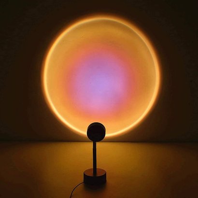 Gigacord Gigacord Sunset Projection lamp Night Light Projector, Sunset Projection LED Floor Lamp, Rainbow Light for Bedroom Home Decor, Romantic Projector Lights 360 degree (Sun)