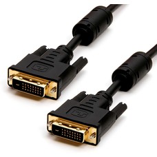 25Ft (7.6m) DVI-D Dual Link Video Cable Male/Male Black