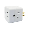 3 Outlet 3-Prong Cube Power Adapter