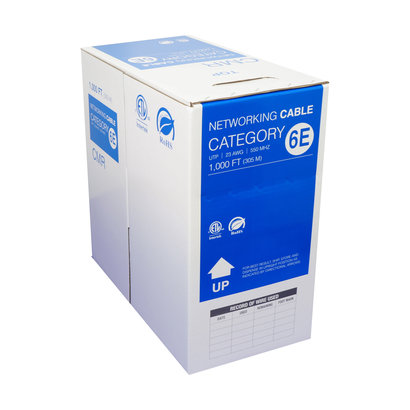 Cat.6 UTP 23AWG Solid CMR bulk Copper cable (blue), 1000ft, ETL