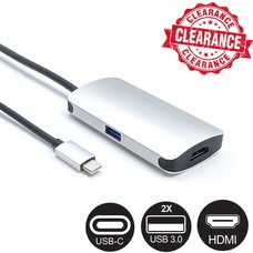 USB-C Male to HDMI Video USB-C USB 3.0 Female 3 in 1 Adapter