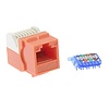 Cat5E RJ45 Tool-less Keystone Jack (Choose color) Orange