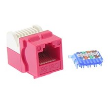 Cat5E RJ45 Tool-less Keystone Jack (Choose color) Red