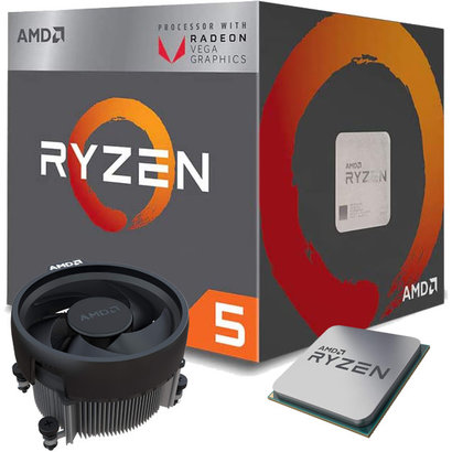 AMD AMD RYZEN 5 3400G 4-Core 3.7 GHz (4.2 GHz Max Boost) Socket AM4 65W Desktop Processor Radeon RX Graphics, with Heatsink/Fan