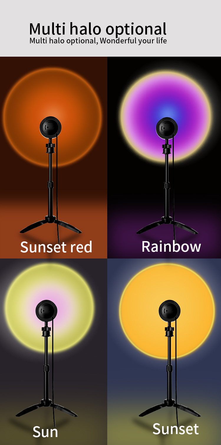 Sunset Light, Sunset Projection Lamp, 360 Degree Sunset Red Projection LED  Lamp