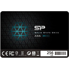 Silicon Power SP 256GB SSD 3D NAND A55 SLC Cache Performance Boost SATA III 2.5" 7mm (0.28") Internal Solid State Drive (SP256GBSS3A55S25)