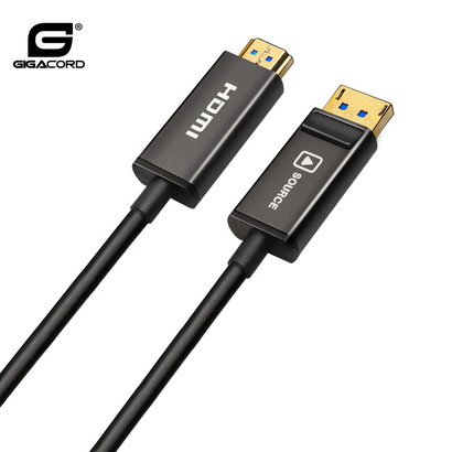 Gigacord Gigacord 15M (49Ft) Displayport to HDMI AOC Fiber Cable 21.6Gbps 4K@60hz