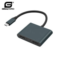 Gigacord Gigacord USB Type-C to Dual HDMI 4K, USB-C USB 3.0 & PD Charging Port