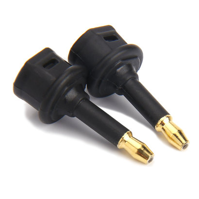 Gigacord Digital Fiber Optic Toslink to 3.5mm Jack (Mini Toslink) Plug Adaptor Digital Optical for Audio (2Pack)