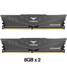 Teamgroup TEAMGROUP T-Force Vulcan Z DDR4 16GB Kit (2x8GB) 3200MHz (PC4-25600) CL16 Desktop Memory Module Ram (Gray) - TLZGD416G3200HC16CDC01