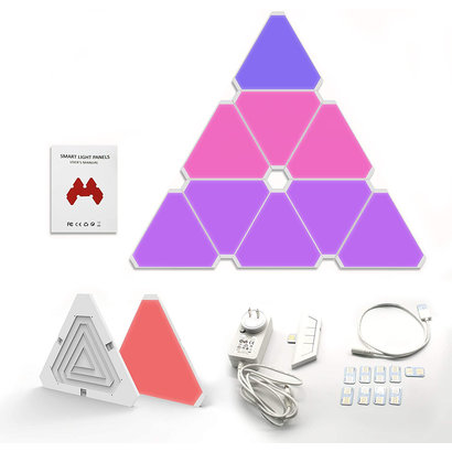 Cryo-PC Cryo-PC Smart LED Triangle Light Panels Kit 16M Colors, Pack of 9