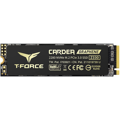 Teamgroup TEAMGROUP T-FORCE CARDEA ZERO Z330 1TB with SLC Cache Graphene Copper Foil 3D NAND TLC NVMe PCIe Gen3 x4 M.2 2280 Gaming Internal SSD (Read/Write 2,100/1,700 MB/s) for Laptop & Desktop TM8FP8001T0C311