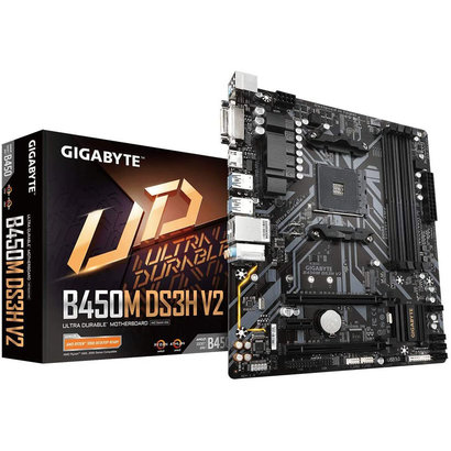 Gigabyte GIGABYTE B450M DS3H V2 (AMD Ryzen AM4/Micro ATX/M.2/HMDI/DVI/USB 3.1/DDR4/Motherboard)