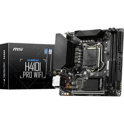 MSI MSI H410I PRO WiFi ProSeries Motherboard (Mini-ITX, 10th Gen Intel Core, LGA 1200 Socket, DDR4, M.2 Slot, USB 3.2 Gen 1, 2.5G LAN, HDMI/DP, WiFi)