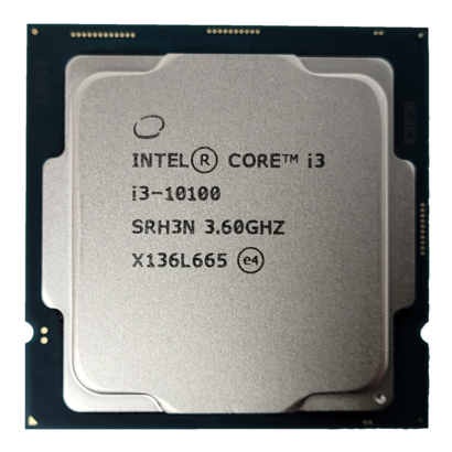 Intel Intel Core i3-10100 Desktop Processor 4 Cores up to 4.3 GHz  LGA1200 (Intel 400 Series Chipset) 65W, Tray OEM