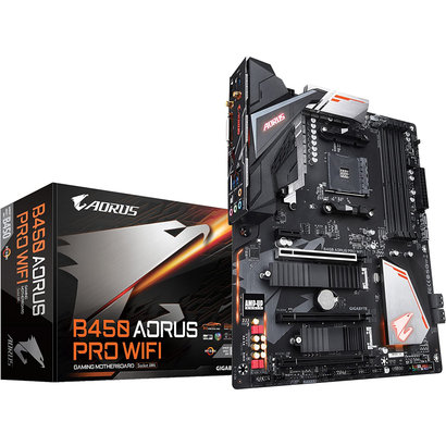 Gigabyte GIGABYTE B450 AORUS PRO Wi-Fi (AMD Ryzen AM4/ATX/M.2 Thermal Guard with Onboard Wi-Fi/HDMI/DVI/USB 3.1 Gen 2/DDR4/Motherboard)