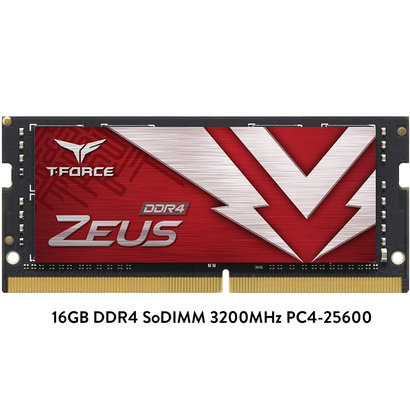 Teamgroup TEAMGROUP T-Force Zeus DDR4 SODIMM 16GB 3200MHz (PC4-25600) 260 Pin CL22 Laptop Memory Module Ram - TTZD416G3200HC22-S01