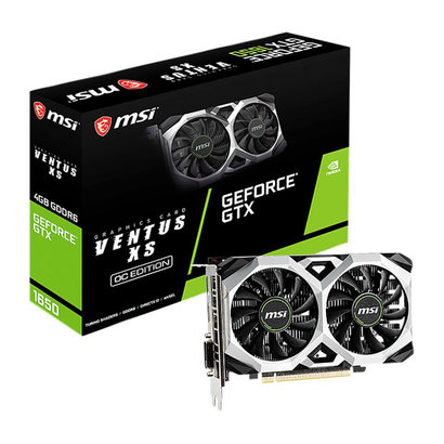 MSI MSI Ventus GeForce GTX 1650 4GB GDDR6 PCI Express 3.0 x16 Video Card GTX 1650 D6 Ventus XS OC