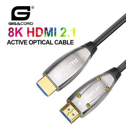 Gigacord Gigacord 8K 15M (49Ft) HDMI 2.1 AOC Fiber Cable HDMI 2.1 48Gbps 8K@60Hz 4K@120Hz Dynamic HDR/eARC/HDCP 2.2 / 3D Slim Flexible
