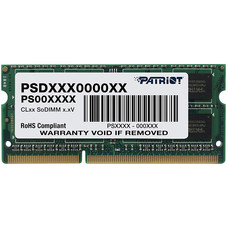PATRIOT Patriot 1.35V 4GB DDR3 1600MHz PC3-12800 CL11 SODIMM Memory PSD34G1600L2S