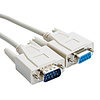 DB9 RS232 Male to Female Serial Cable, Ivory (Choose Length) 1ft.