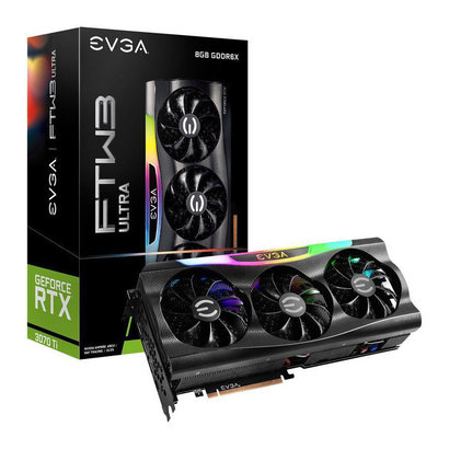 EVGA EVGA GeForce RTX 3070 Ti FTW3 ULTRA GAMING Video Card, 08G-P5-3797-KL, 8GB GDDR6X, iCX3 Technology, ARGB LED, Metal Backplate