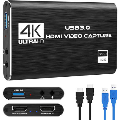 Ezcapino 1-Carte d'acquisition vidéo UVC U3, 4K, 60Hz, USB 3.0, HDMI, YUY2,  1080p, 60fps, streaming statique en direct pour PS4, PS5, caméra de jeu, PC  - AliExpress