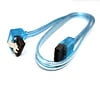 18" SATA 6Gbps Cable w/Locking Latch (Straight to 90 Degree) UV Blue