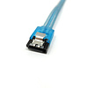 18" SATA 6Gbps Cable w/Locking Latch (Straight to 90 Degree) UV Blue