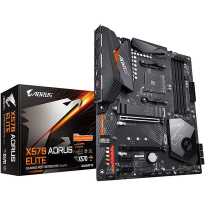 Gigabyte Gigabyte X570 AORUS Elite (AMD Ryzen 3000/X570/ATX/PCIe4.0/DDR4/USB3.1/Realtek ALC1200/Front USB Type-C/RGB Fusion 2.0/M.2 Thermal Guard/Gaming Motherboard)