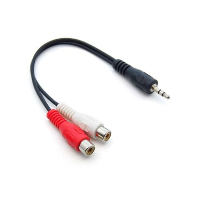 6 inch 3.5mm Stereo to Dual RCA Audio Adapter Cable, 3.5mm Male to Dual RCA Female (Red/White)