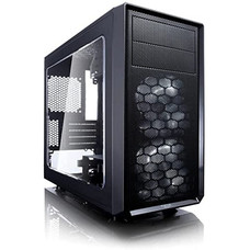 Fractal Design Fractal Design Focus Mini G - Mini Tower Computer Case - mATX - High Airflow - 2X Fractal Design Silent LL Series 120mm White LED Fans Included - USB 3.0 - Window Side Panel - Black