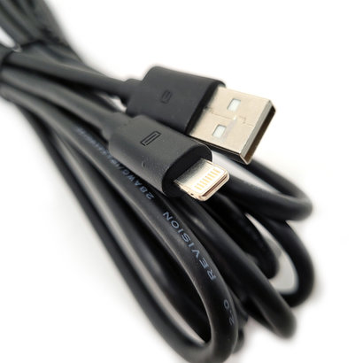 15ft 8-Pin Lightning Cable for iPhone iPad AirPods, Shielded USB, Black