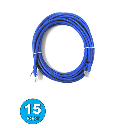 Tegratech Cat5e UTP Ethernet Network LAN EZ Boot Cable 24AWG, Blue