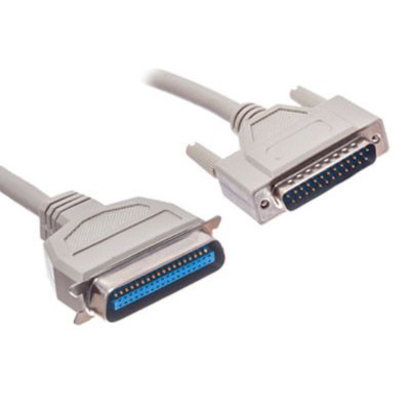 20 Foot Parallel Printer Cable, DB25M/C36M, Molded, Beige