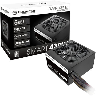 Thermaltake Thermaltake Smart 430W 80+ Black Continuous Power ATX 12V V2.3/EPS 12V Active PFC Power Supply PS-SPD-0430NPCWUS-W
