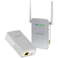 Netgear NETGEAR Powerline Adapter + Wireless Access Point Kit, 1000 Mbps Wall-Plug, 1 Gigabit Ethernet Ports (PLW1000-100NAS), 1 Gbps Kit - Wireless